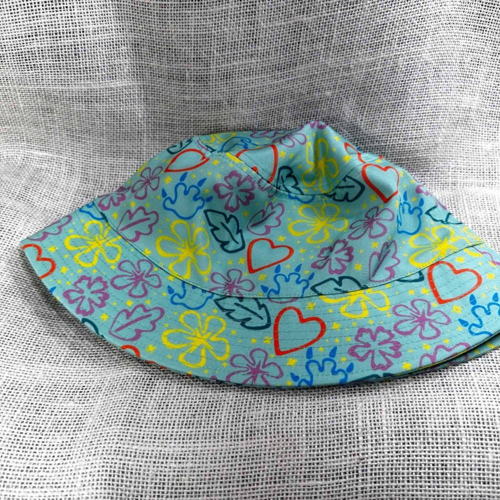 Disney Parks Stitch Bucket Hat Lilo & Stitch Tropical Floral Blue Adult - Picture 7 of 8